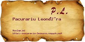 Pacurariu Leonóra névjegykártya